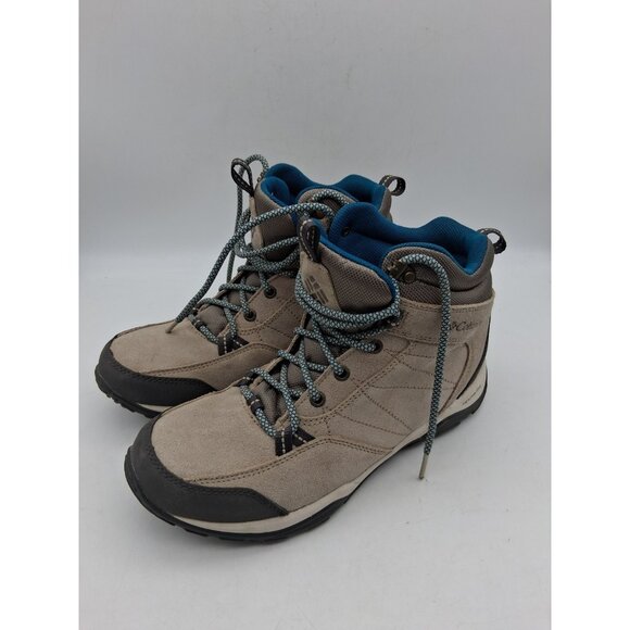 Columbia Techlite Waterproof Lace Up Boots Tan Womans 9.5 Hiking Camping - Picture 1 of 11